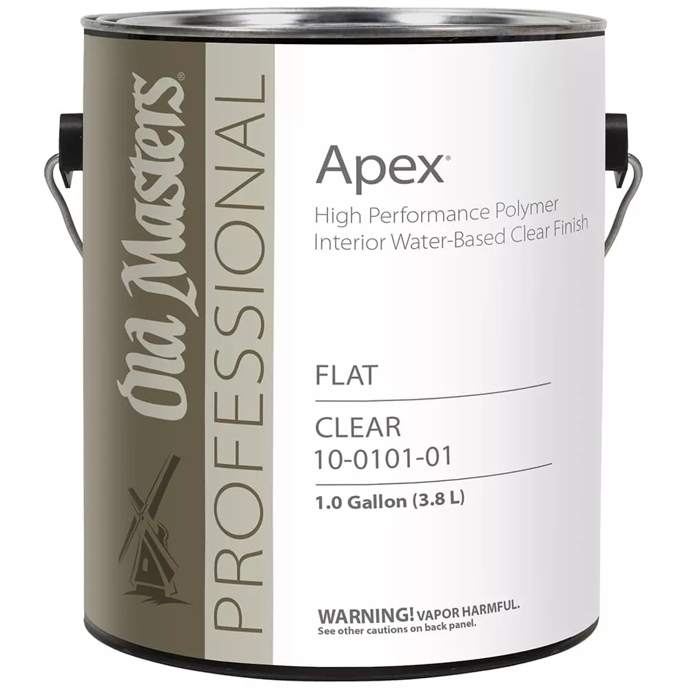 24-Pack of 1 Gal Old Masters 10-0101-01 Clear Apex High Performance Polymer (HPP) Interior Water-Based Finish, Flat